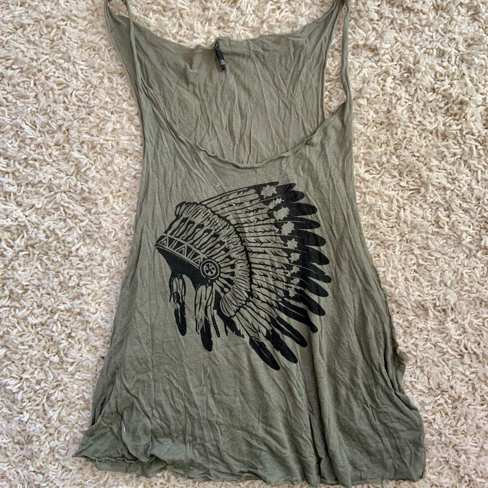Love Culture Olive Green Muscle Tank